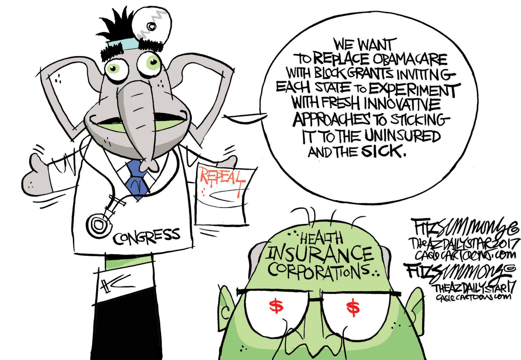Daily Fitz Cartoon: Health care